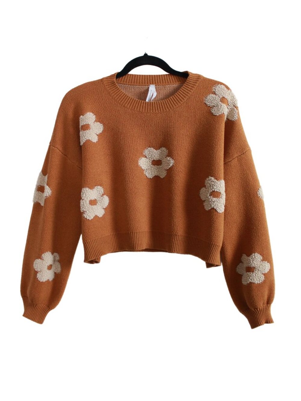 Dreamers Oversized Cropped Floral Sweater
